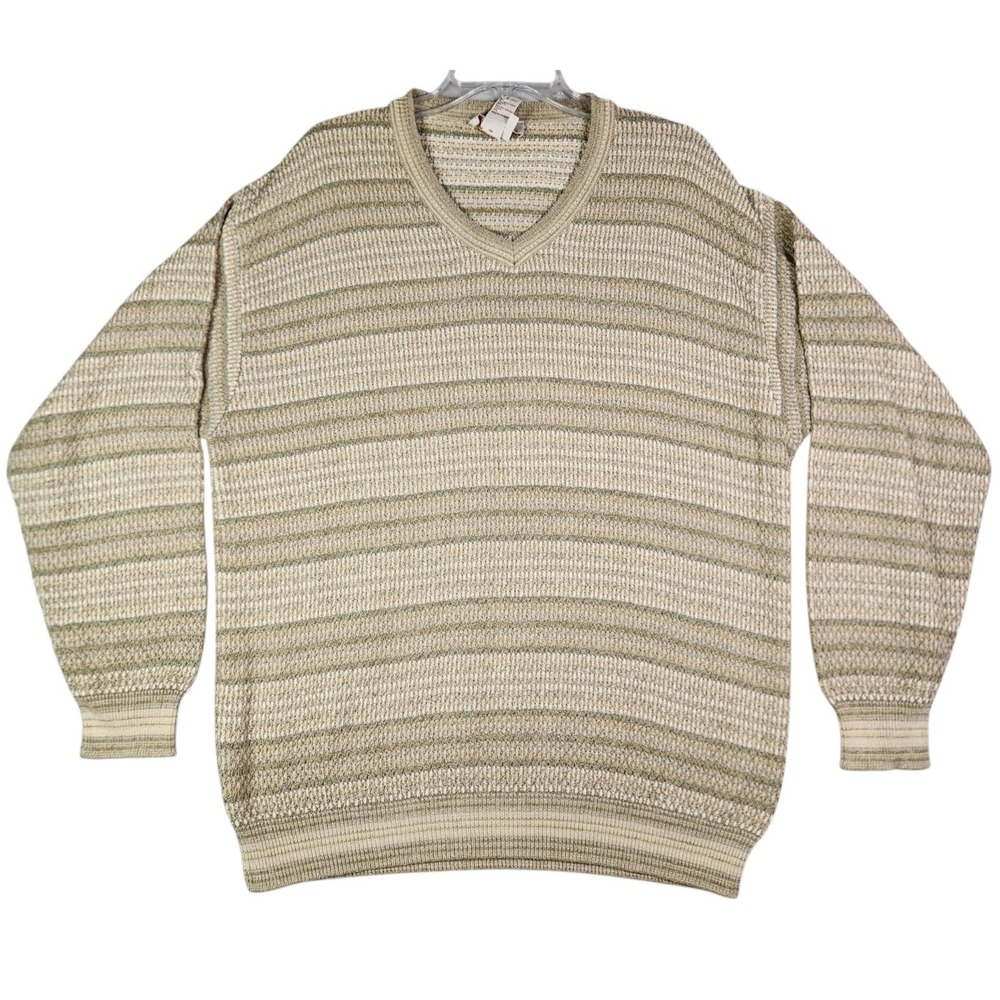 Ermenegildo Zegna Men's XL 54 V-Neck Sweater Made in Italy Textured Knit
